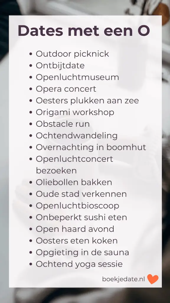 Dates met een O