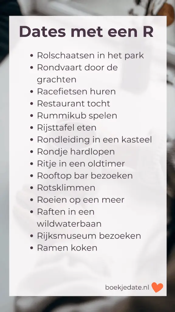 Dates met een R